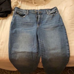 Old Navy extra high rise straight denim jeans
